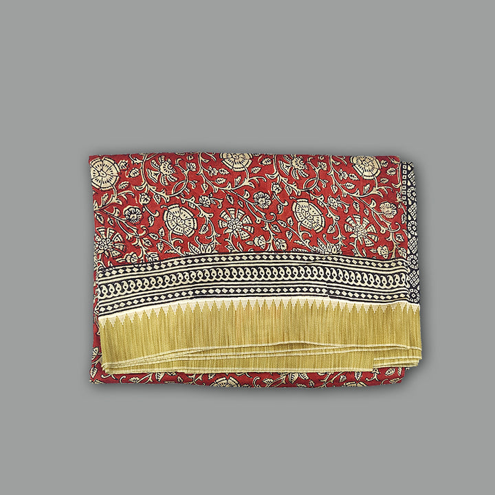 Hayagrivas Maroon Pure Chanderi Cotton Saree KBE2040A1-27