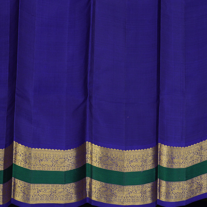 Hayagrivas Handloom Lavendar Kanjivaram Silk Saree with Purplish-Blue Border KBE2041A5-1