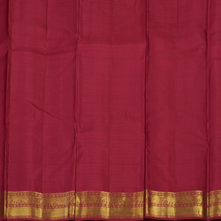 Hayagrivas Handloom Maroon Kanjivaram Silk Saree KBE2044A2-1