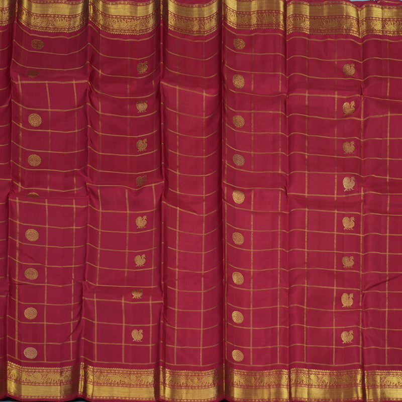 Hayagrivas Handloom Maroon Kanjivaram Silk Saree KBE2044A2-1