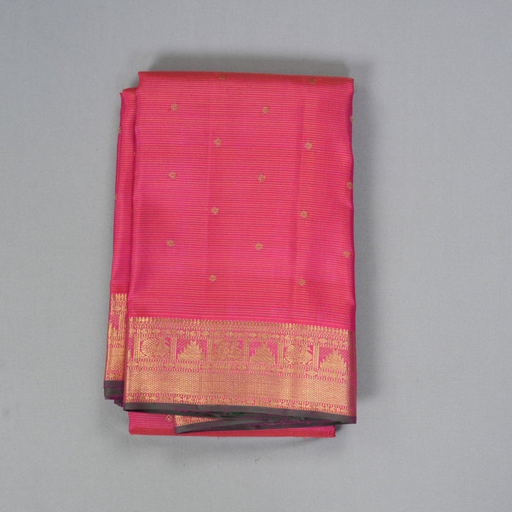 Hayagrivas Handloom Rani Pink Kanjivaram Silk Saree KBE2045A1-1