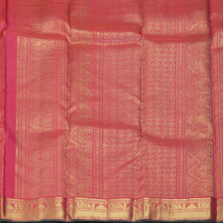 Hayagrivas Handloom Rani Pink Kanjivaram Silk Saree KBE2045A1-1