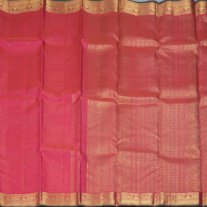 Hayagrivas Handloom Rani Pink Kanjivaram Silk Saree KBE2045A1-1