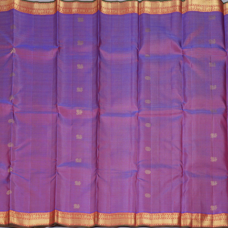 Hayagrivas Handloom Purple Kanjivaram Silk Saree with Red Border KBE2045A2-1