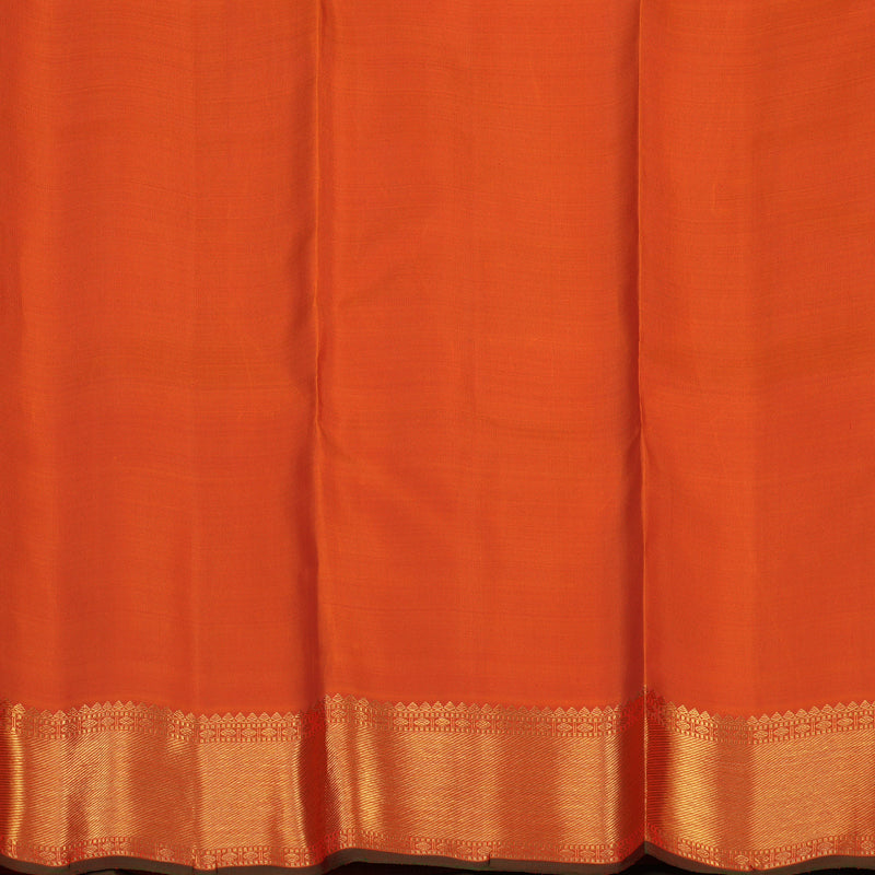 Hayagrivas Handloom Orange Kanjivaram Silk Saree KBE2045A3-1