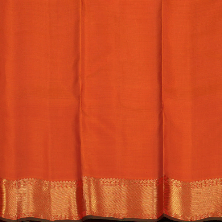 Hayagrivas Handloom Orange Kanjivaram Silk Saree KBE2045A3-1