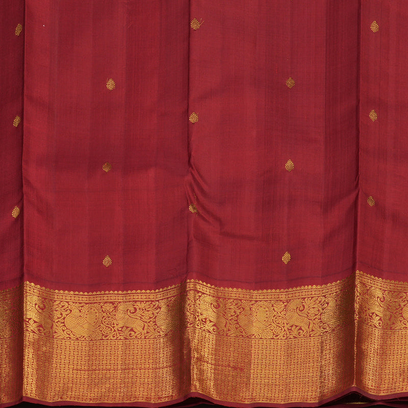 Hayagrivas Handloom Sky Blue Kanjivaram Silk Saree KBE2046A1-3