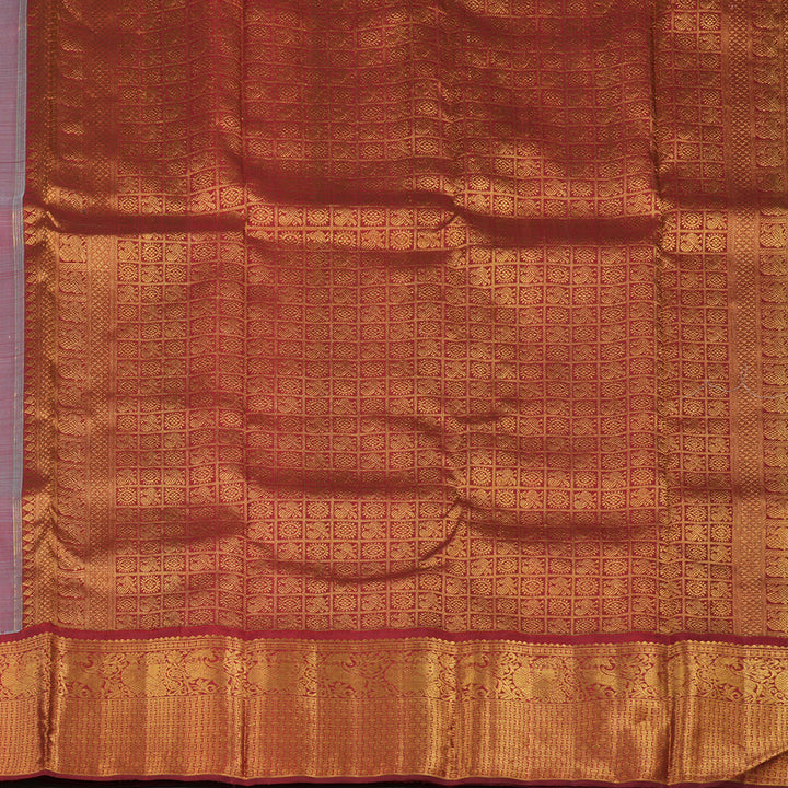 Hayagrivas Handloom Sky Blue Kanjivaram Silk Saree KBE2046A1-3