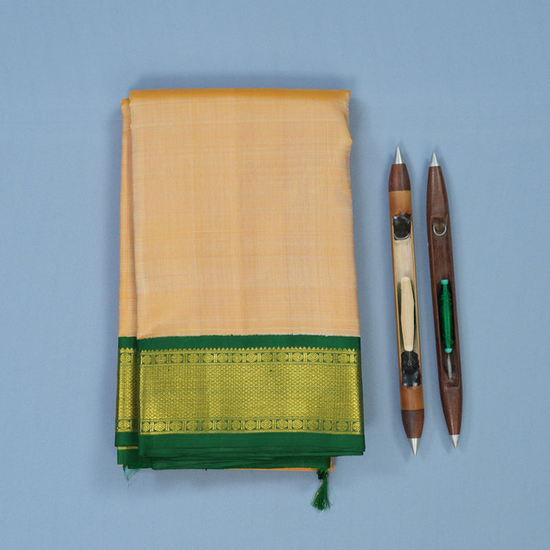 Hayagrivas Handloom Sandal Kanjivaram Silk Saree with Dark Green Border KBE2047A4-7