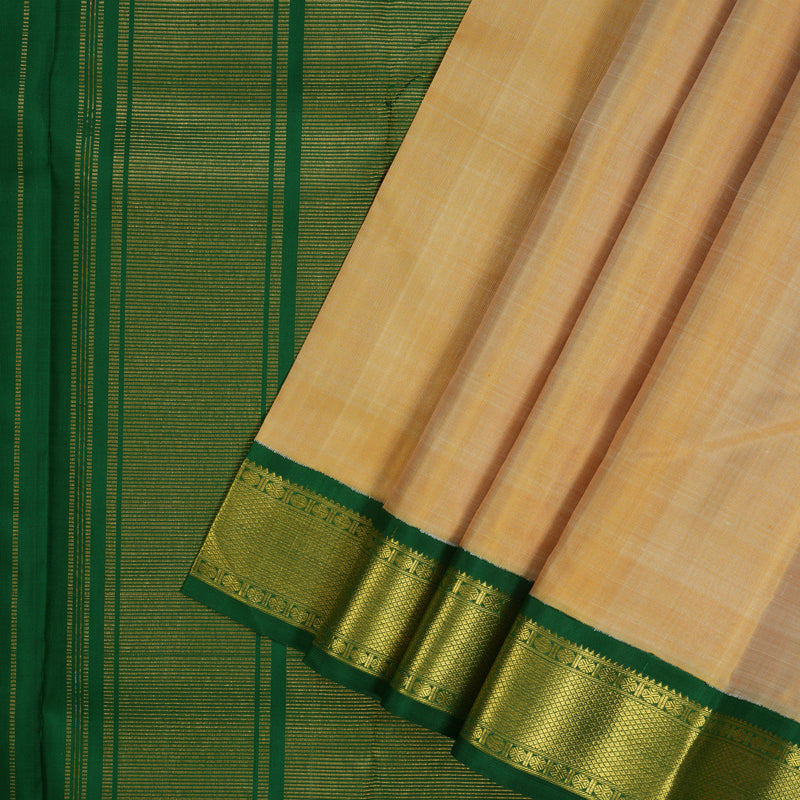 Hayagrivas Handloom Sandal Kanjivaram Silk Saree with Dark Green Border KBE2047A4-7