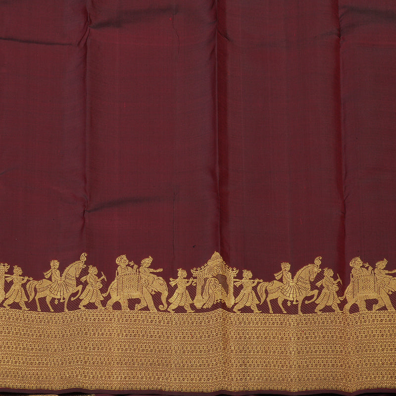 Hayagrivas Handloom Araku Maroon Kanjivaram Silk Saree KBE2050A1-1
