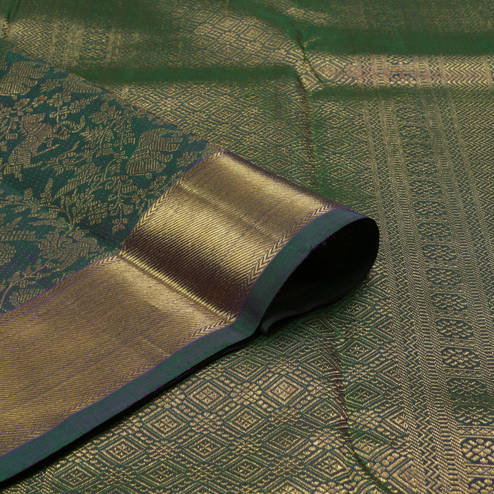 Hayagrivas Handloom Mayilkazhuthu Kanjivaram Silk Saree KBE2052A10-1