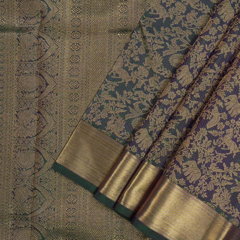 Hayagrivas Handloom Mayilkazhuthu Kanjivaram Silk Saree KBE2052A10-1