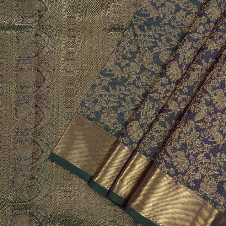 Hayagrivas Handloom Mayilkazhuthu Kanjivaram Silk Saree KBE2052A10-1