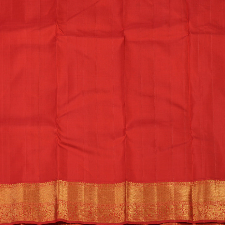 Hayagrivas Handloom Sandal Kanjivaram Silk Saree with Red Border KBE1987L1-2