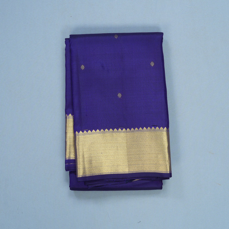 Hayagrivas Handloom Royal Blue Kanjivaram Silk Saree KBE2055A5-1