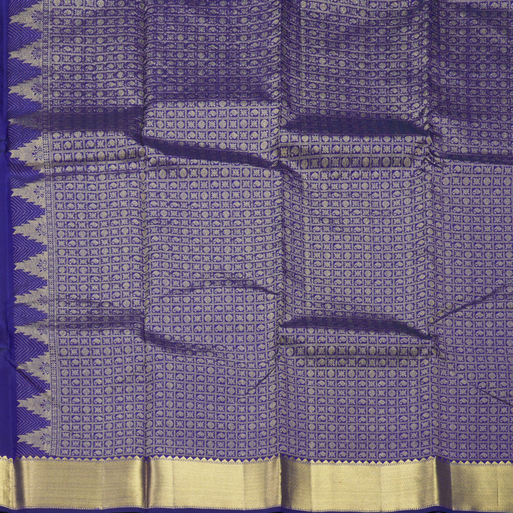 Hayagrivas Handloom Royal Blue Kanjivaram Silk Saree KBE2055A5-1