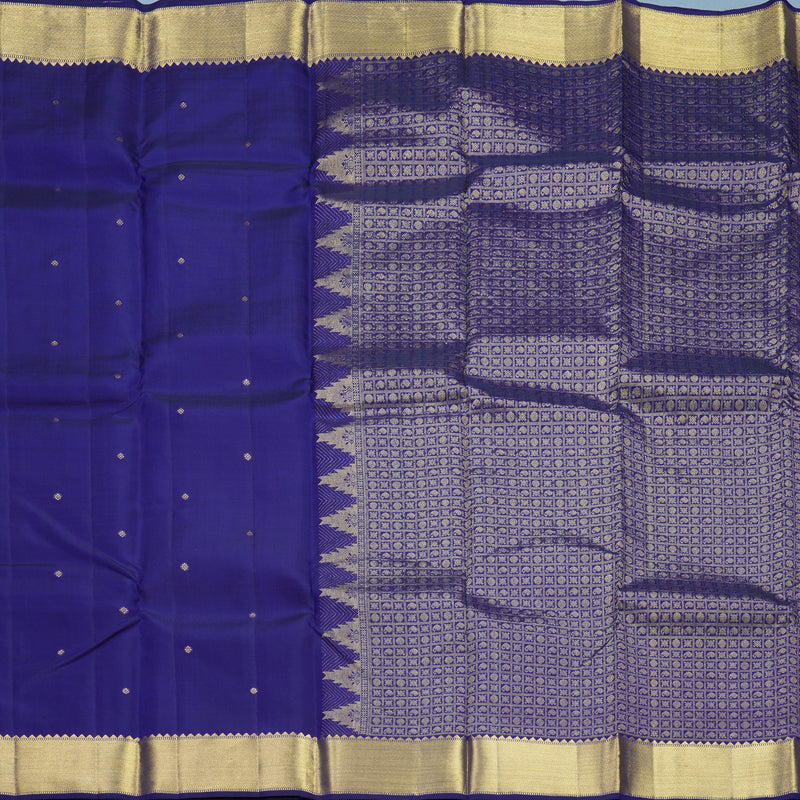 Hayagrivas Handloom Royal Blue Kanjivaram Silk Saree KBE2055A5-1