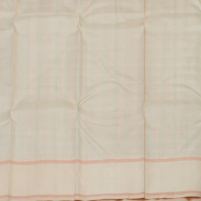 Hayagrivas Handloom Multicolour Checks Kanjivaram Silk Saree with Cream Border KBE2066A6-1