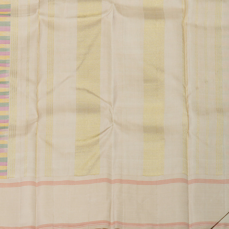 Hayagrivas Handloom Multicolour Checks Kanjivaram Silk Saree with Cream Border KBE2066A6-1