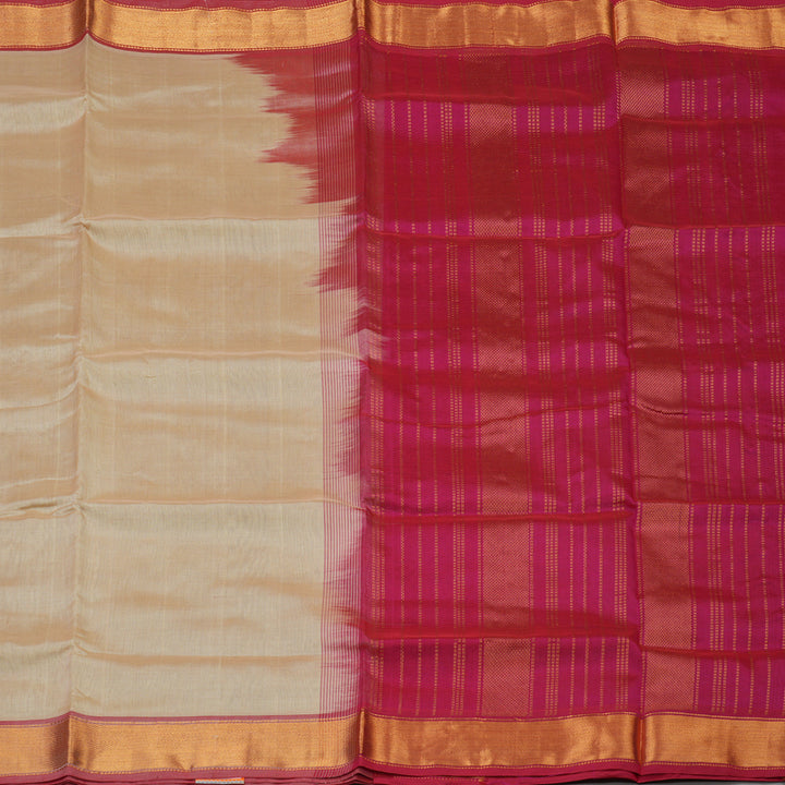 Hayagrivas Sandal Beige Pure Silk Cotton Saree KBE2070A3-12