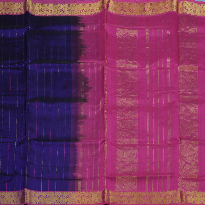 Hayagrivas Royal Blue Pure Silk Cotton Saree KBE2070A7-18