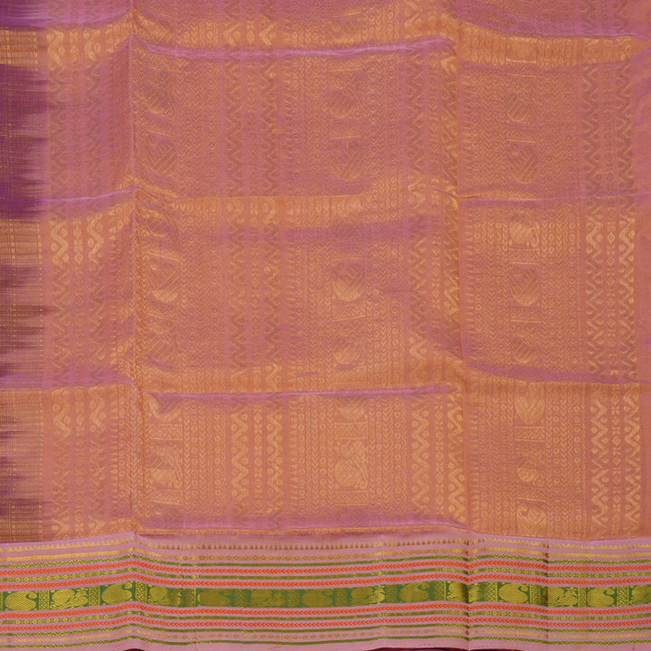 Hayagrivas Dark Pink Pure Silk Cotton Saree with Lotus Pink Border KBE2071A9-10