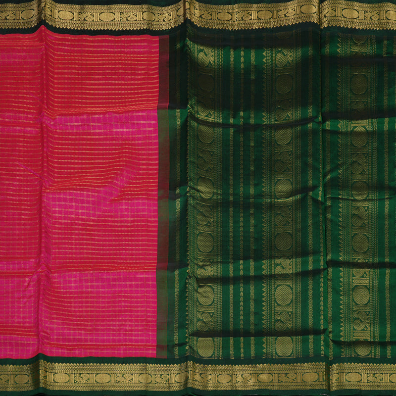 Hayagrivas Rani Pink Pure Silk Cotton Saree KBE2072A10-14