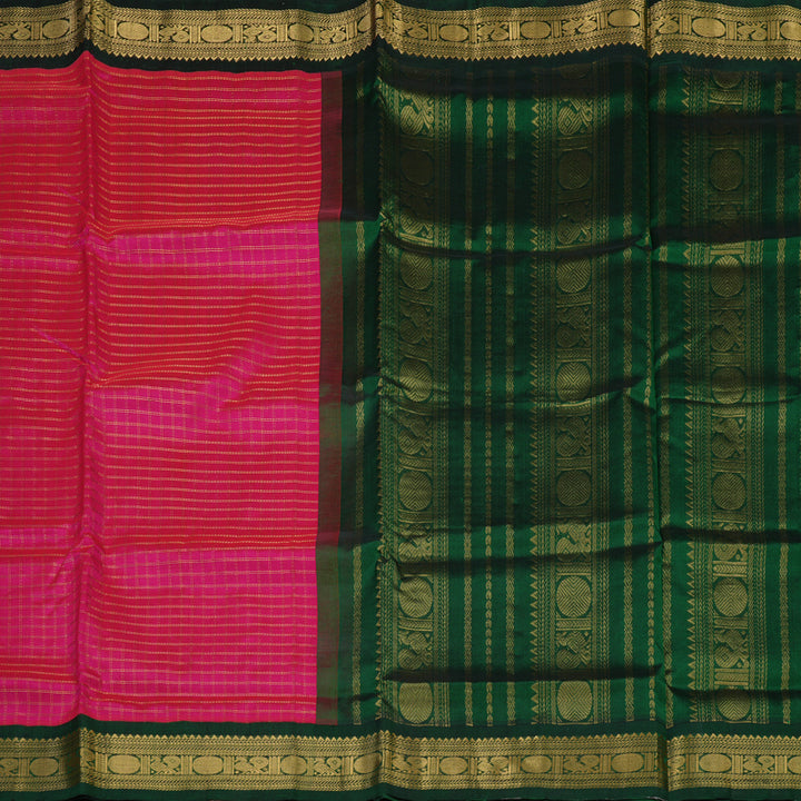 Hayagrivas Rani Pink Pure Silk Cotton Saree KBE2072A10-14