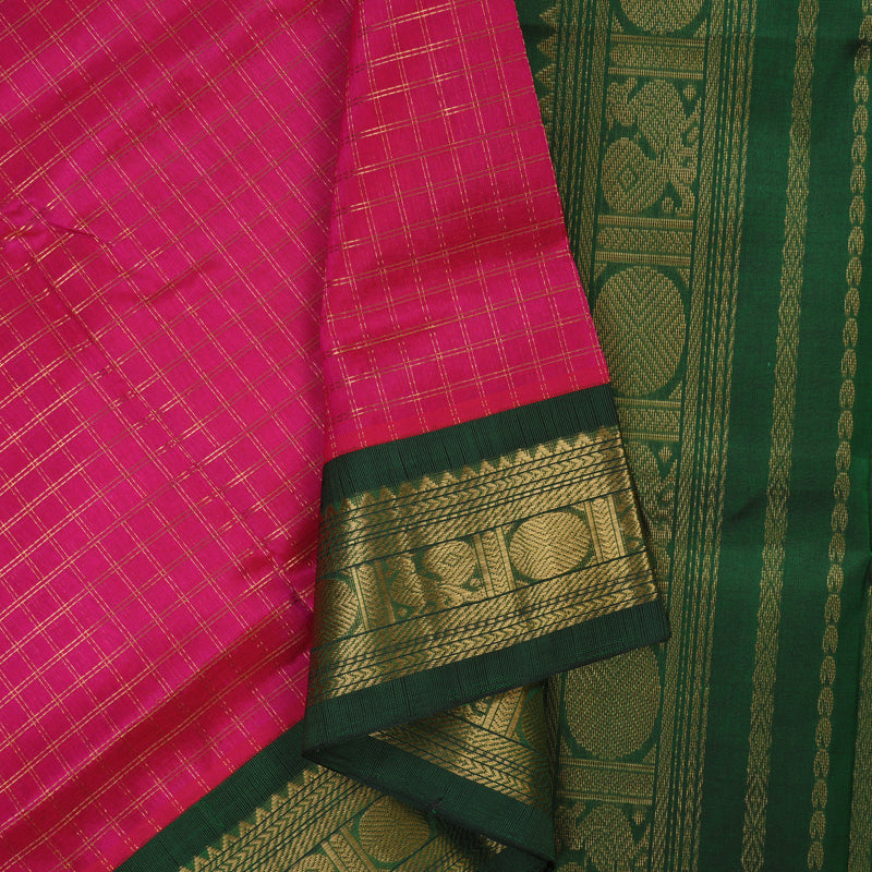 Hayagrivas Rani Pink Pure Silk Cotton Saree KBE2072A10-14
