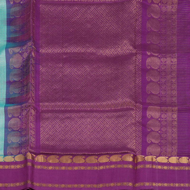 Hayagrivas Powder Blue Pure Silk Cotton Saree KBE2072A10-3