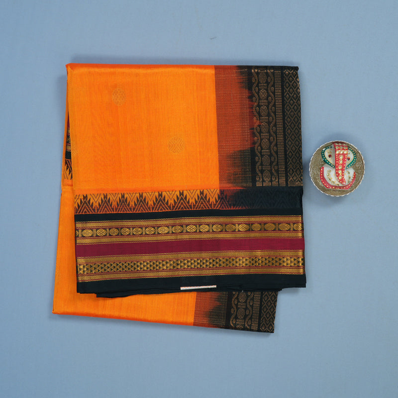 Hayagrivas Mambazham Orange Pure Silk Cotton Saree KBE2072A7-9
