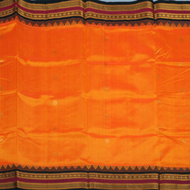 Hayagrivas Mambazham Orange Pure Silk Cotton Saree KBE2072A7-9