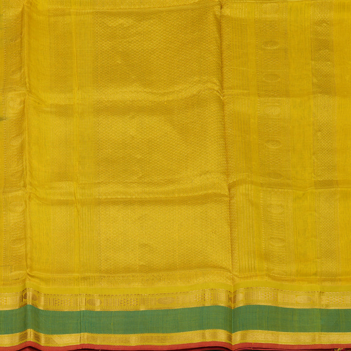 Hayagrivas Dark Green Pure Silk Cotton Saree KBE2073A4-2