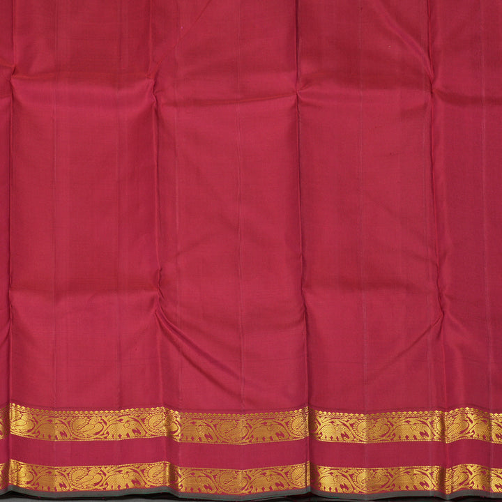 Hayagrivas Handloom Sandal Beige Kanjivaram Silk Saree with Maroon Border KBE2074A26-1