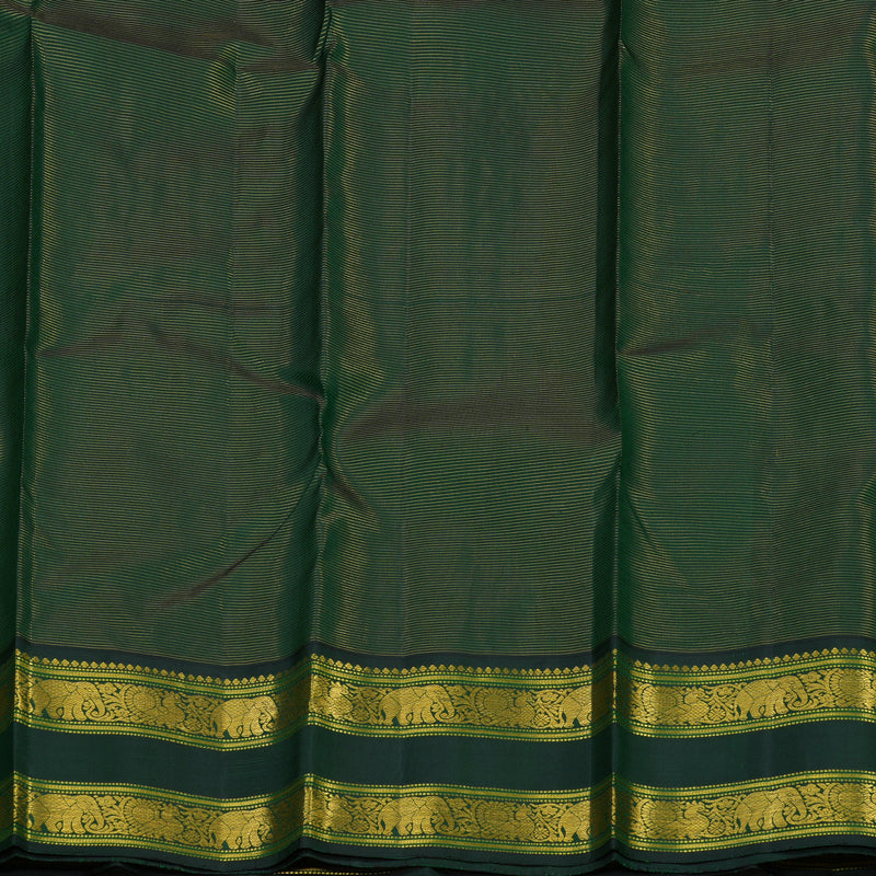 Hayagrivas Handloom Rani Pink Kanjivaram Silk Saree with Karum Pachai Border KBE2074A35-1
