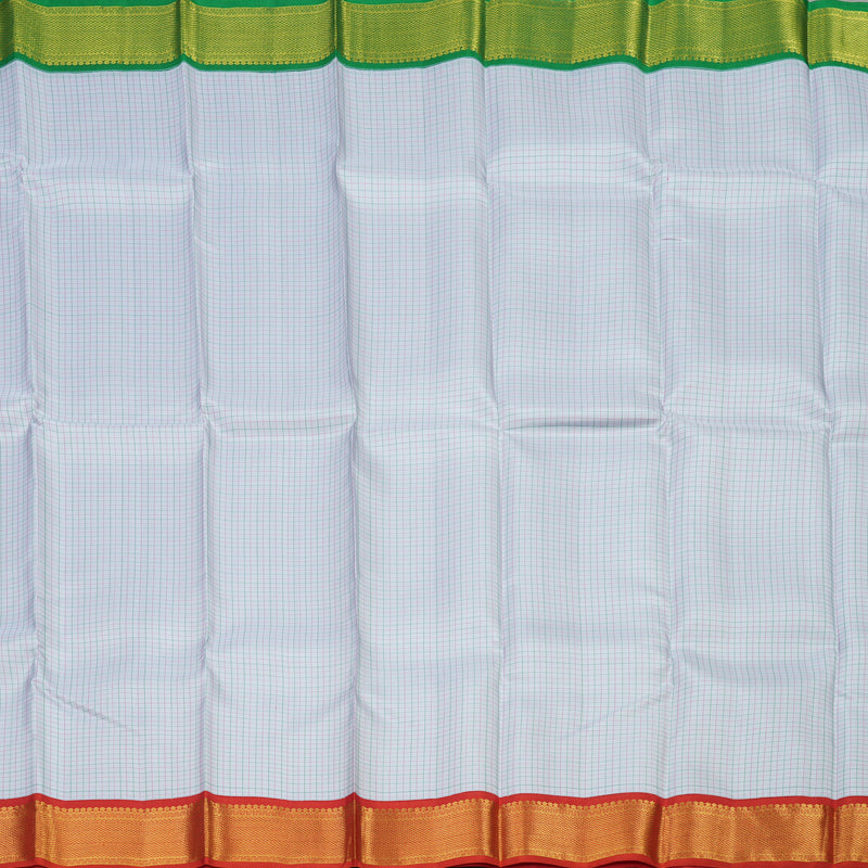 Hayagrivas Handloom Lilac Kanjivaram Silk Saree with Ganga Jamuna Border KBE2075A2-2