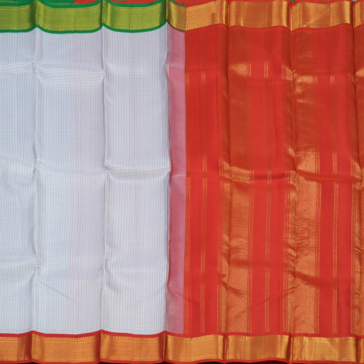 Hayagrivas Handloom Lilac Kanjivaram Silk Saree with Ganga Jamuna Border KBE2075A2-2