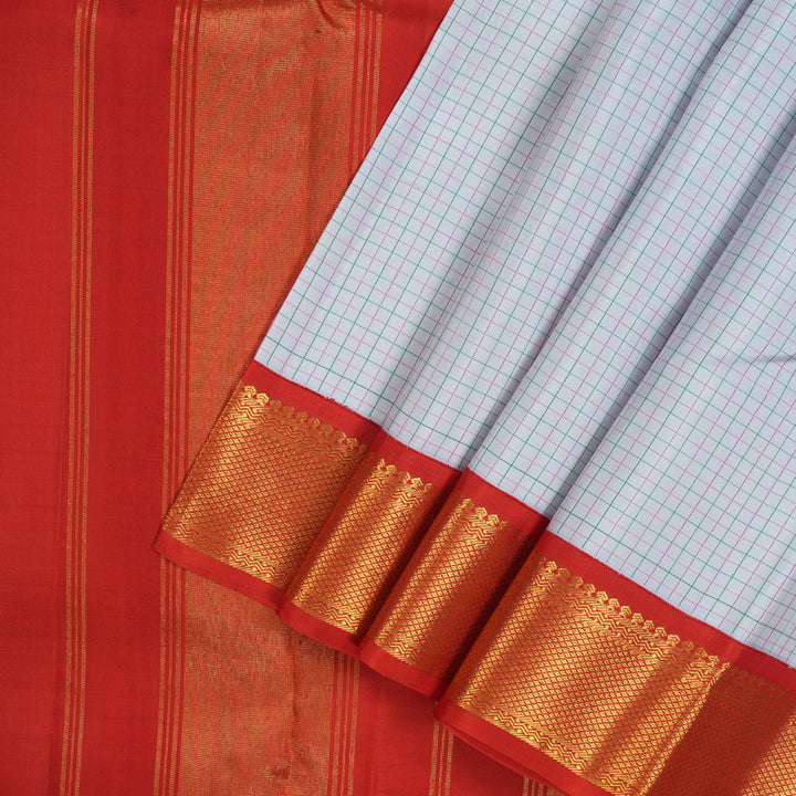 Hayagrivas Handloom Lilac Kanjivaram Silk Saree with Ganga Jamuna Border KBE2075A2-2