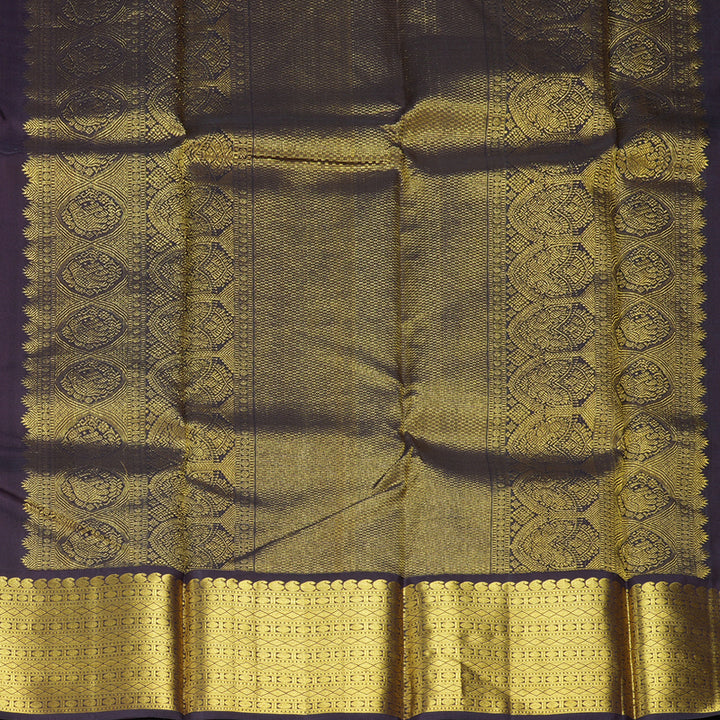 Hayagrivas Handloom Maroon Kanjivaram Silk Saree with Deep Nagapazham Border KBE2075A5-1