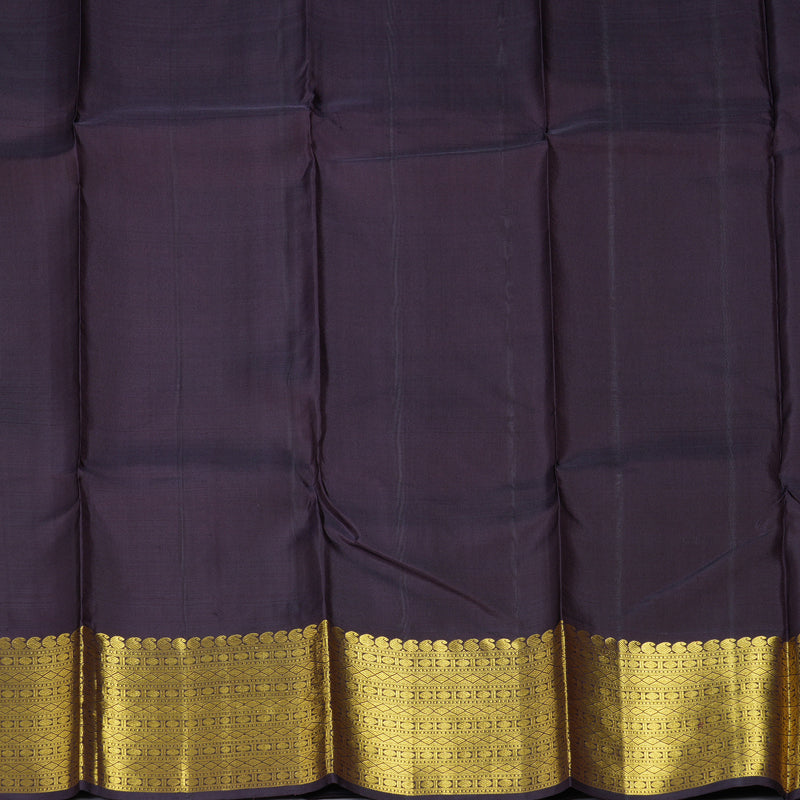 Hayagrivas Handloom Maroon Kanjivaram Silk Saree with Deep Nagapazham Border KBE2075A5-1