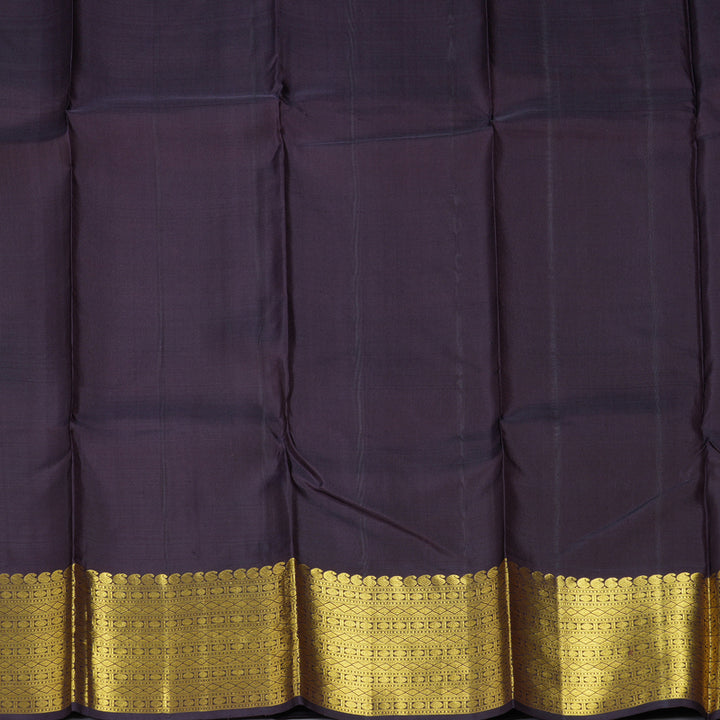 Hayagrivas Handloom Maroon Kanjivaram Silk Saree with Deep Nagapazham Border KBE2075A5-1