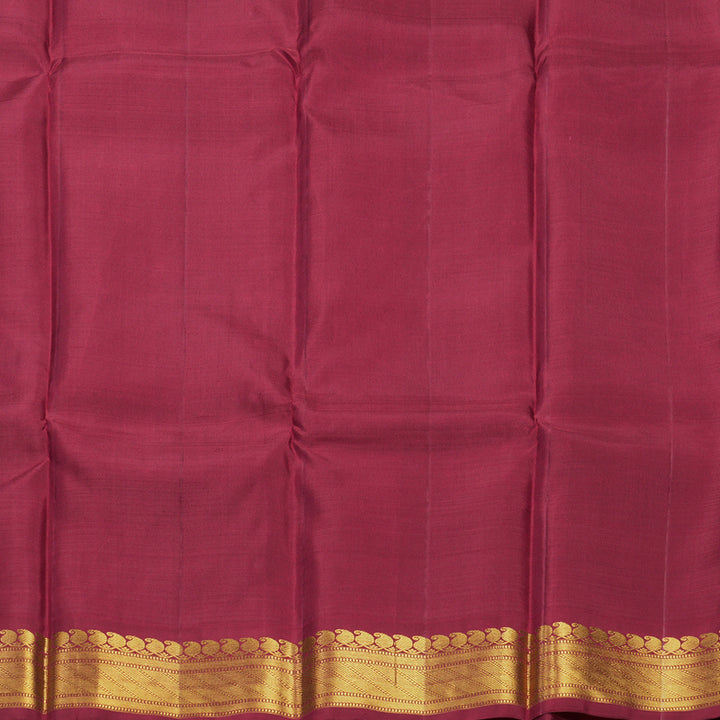 Hayagrivas Handloom Ink Blue Kanjivaram Silk Saree with Multicolour Border KBE2075A6-1