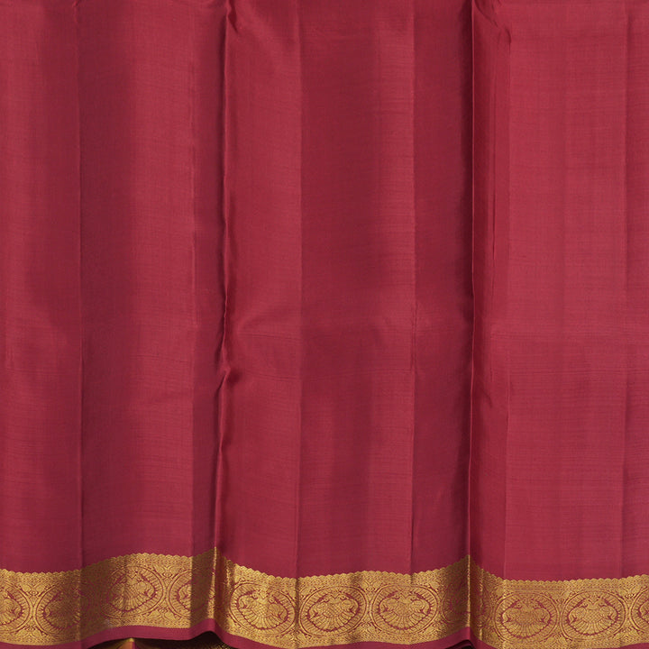 Hayagrivas Handloom Bottle Green Kanjivaram Silk Saree with Multicolour Border KBE2075A6-2