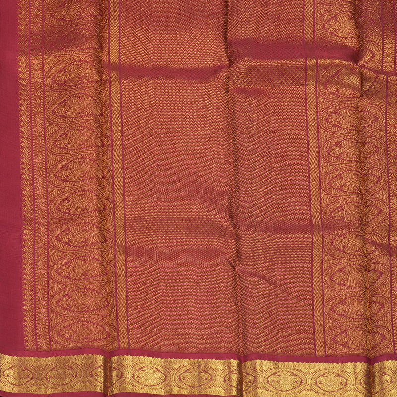 Hayagrivas Handloom Bottle Green Kanjivaram Silk Saree with Multicolour Border KBE2075A6-2