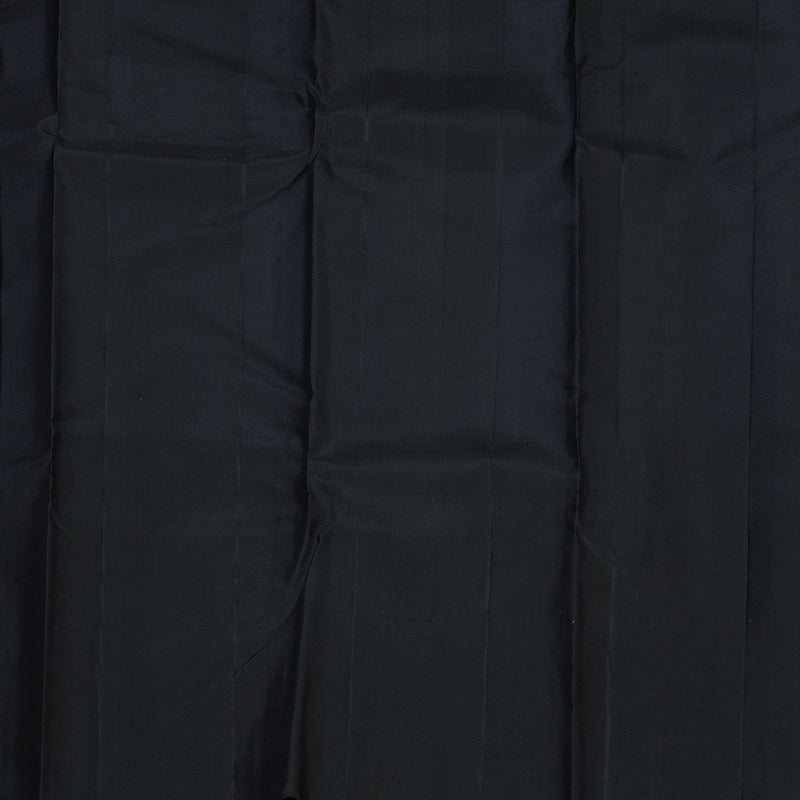 Hayagrivas Handloom Cream & Black Stripes Kanjivaram Silk Saree KBE2076A7-1