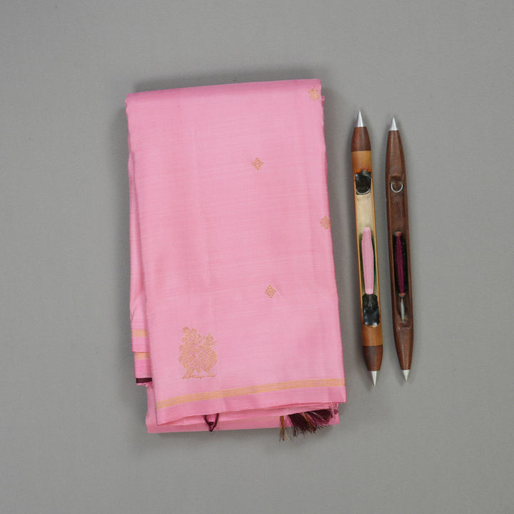 Hayagrivas Handloom Rose Pink Kanjivaram Silk Saree KBE2078A3-2