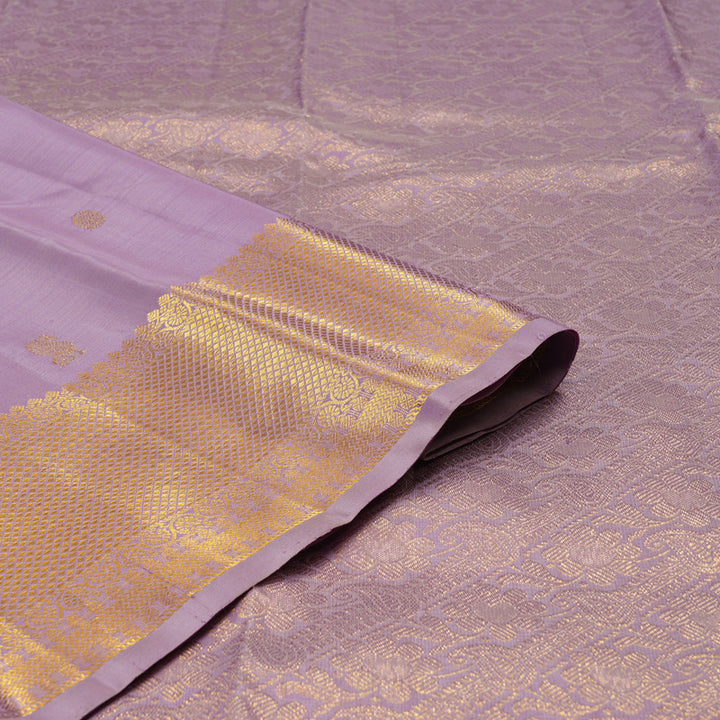 Hayagrivas Handloom Lavendar Kanjivaram Silk Saree KBE2078A7-1