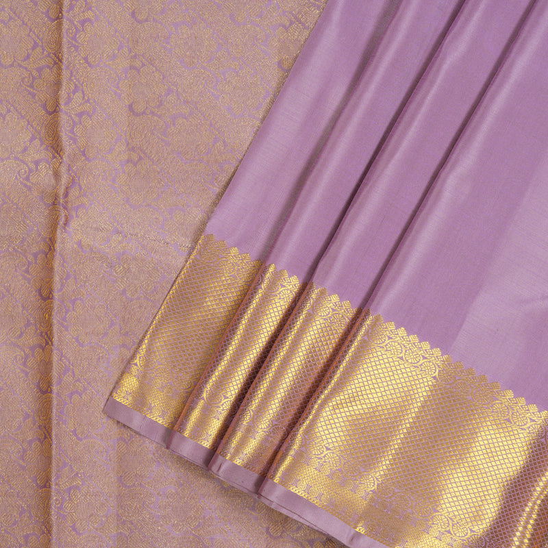 Hayagrivas Handloom Lavendar Kanjivaram Silk Saree KBE2078A7-1