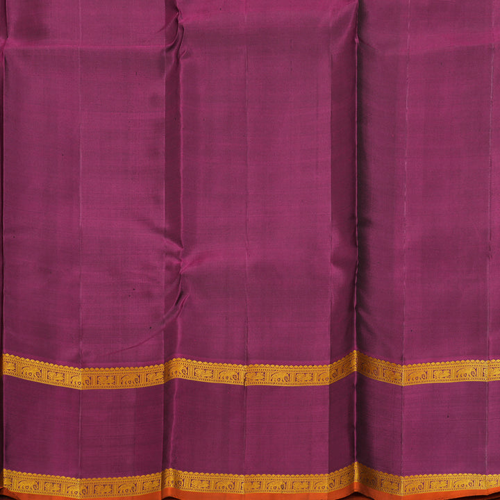 Hayagrivas Handloom Bottle Green Kanjivaram Silk Saree with Purple Border KBE2079A5-1